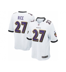 Nike Baltimore Ravens 27 Ray Rice White Game NFL Jersey