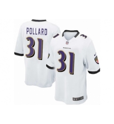 Nike Baltimore Ravens 31 Bernard Pollard White Game NFL Jersey