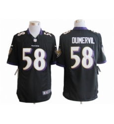 Nike Baltimore Ravens 58 Elvis Dumervil Black Game NFL Jersey