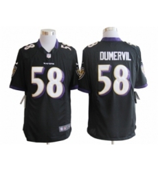 Nike Baltimore Ravens 58 Elvis Dumervil Black Limited NFL Jersey