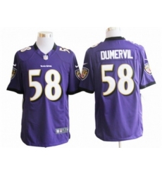 Nike Baltimore Ravens 58 Elvis Dumervil purple Game NFL Jersey