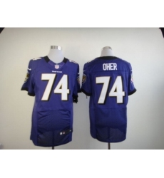 Nike Baltimore Ravens 74 Michael Oher purple Elite NFL Jersey