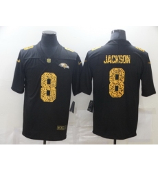 Nike Baltimore Ravens 8 Lamar Jackson Black Leopard Vapor Untouchable Limited Jersey