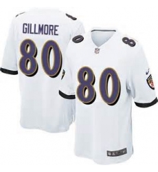Nike Baltimore Ravens #80 Crockett Gillmore White Team Color Mens Stitched NFL New Elite Jersey