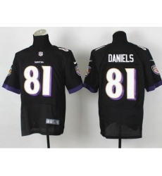 Nike Baltimore Ravens 81 Owen Daniels Black Elite NFL Jersey