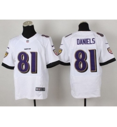 Nike Baltimore Ravens 81 Owen Daniels White Elite NFL Jersey