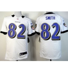Nike Baltimore Ravens 82 Torrey Smith White Elite NFL Jersey