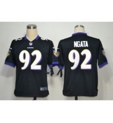 Nike Baltimore Ravens 92 Haloti Ngata Black Game NFL Jersey