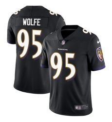 Nike Baltimore Ravens 95 Derek Wolfe Black Alternate Men Stitched NFL Vapor Untouchable Limited Jersey