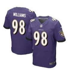 Nike Baltimore Ravens #98 Brandon Williams Purple Team Color Men 27s Stitched NFL New Elite Jersey