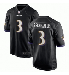 Nike Men's Baltimore Ravens #3 Beckham Jr Black NFL Vapor Limited Jerseys