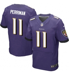 Nike Ravens #11 Breshad Perriman Purple Team Color Mens Stitched NFL New Elite Jersey