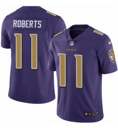 Nike Ravens 11 Seth Roberts Purple Men Stitched NFL Limited Rush Jersey