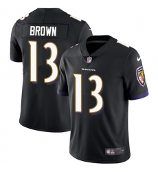 Nike Ravens #13 John Brown Black Alternate Mens Stitched NFL Vapor Untouchable Limited Jersey