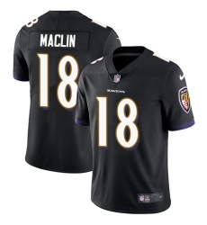 Nike Ravens #18 Jeremy Maclin Black Alternate Mens Stitched NFL Vapor Untouchable Limited Jersey