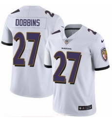Nike Ravens 27 J K  Dobbins White Men Stitched NFL Vapor Untouchable Limited Jersey