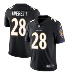 Nike Ravens #28 Anthony Averett Black Alternate Mens Stitched NFL Vapor Untouchable Limited Jersey