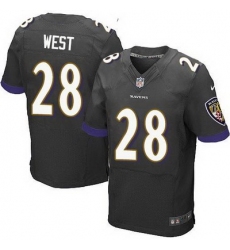 Nike Ravens #28 Terrance West Black Alternate Mens Stitched NFL New Elite Jersey