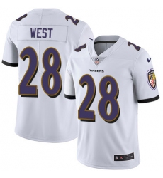 Nike Ravens #28 Terrance West White Mens Stitched NFL Vapor Untouchable Limited Jersey