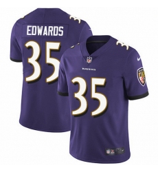 Nike Ravens 35 Gus Edwards Purple Team Color Men Stitched NFL Vapor Untouchable Limited Jersey