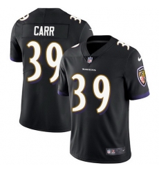 Nike Ravens 39 Brandon Carr Black Alternate Men Stitched NFL Vapor Untouchable Limited Jersey