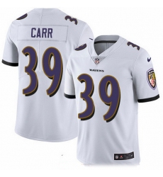Nike Ravens 39 Brandon Carr White Men Stitched NFL Vapor Untouchable Limited Jersey