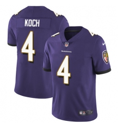 Nike Ravens #4 Sam Koch Purple Team Color Mens Stitched NFL Vapor Untouchable Limited Jersey