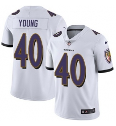 Nike Ravens 40 Kenny Young White Vapor Untouchable Limited Jersey
