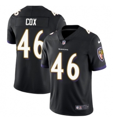 Nike Ravens #46 Morgan Cox Black Alternate Mens Stitched NFL Vapor Untouchable Limited Jersey