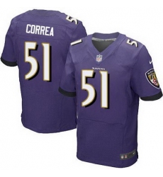 Nike Ravens #51 Kamalei Correa Purple Team Color Mens Stitched NFL New Elite Jersey