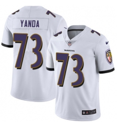 Nike Ravens #73 Marshal Yanda White Mens Stitched NFL Vapor Untouchable Limited Jersey