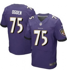 Nike Ravens #75 Jonathan Ogden Purple Team Color Men Stitched NFL New Elite Jersey