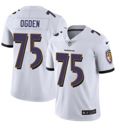 Nike Ravens #75 Jonathan Ogden White Mens Stitched NFL Vapor Untouchable Limited Jersey