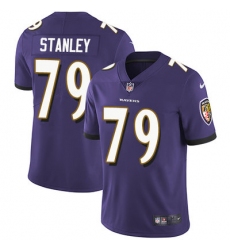 Nike Ravens #79 Ronnie Stanley Purple Team Color Mens Stitched NFL Vapor Untouchable Limited Jersey