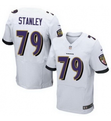 Nike Ravens #79 Ronnie Stanley White Mens Stitched NFL New Elite Jersey