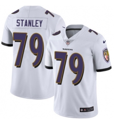 Nike Ravens #79 Ronnie Stanley White Mens Stitched NFL Vapor Untouchable Limited Jersey