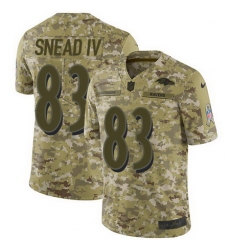 Nike Ravens #83 Willie Snead IV Camo Mens Stitched NFL Limited 2018 Salute To Service Jersey