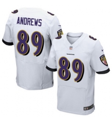 Nike Ravens #89 Mark Andrews White Mens Stitched NFL New Elite Jersey