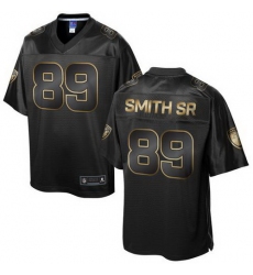 Nike Ravens #89 Steve Smith Sr Pro Line Black Gold Collection Mens Stitched NFL Game Jersey