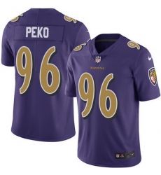Nike Ravens 96 Domata Peko Sr Purple Men Stitched NFL Limited Rush Jersey
