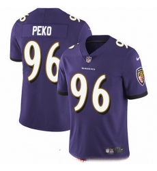 Nike Ravens 96 Domata Peko Sr Purple Team Color Men Stitched NFL Vapor Untouchable Limited Jersey