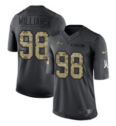 Nike Ravens #98 Brandon Williams Black Mens Stitched NFL Limited 2016 Salute to Service Jersey