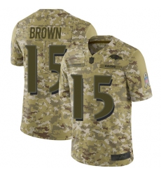 Ravens 15 Marquise Brown Camo Men Stitched Football Limited 2018 Salute To Service Jersey