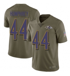 Ravens 44 Marlon Humphrey Olive Mens Stitched Football Limited 2017 Salute To Service Jersey