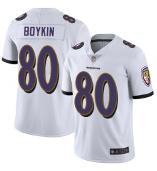 Ravens 80 Miles Boykin White Men Stitched Football Vapor Untouchable Limited Jersey