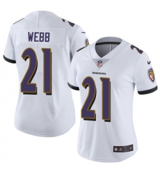 Nike Ravens #21 Lardarius Webb White Womens Stitched NFL Vapor Untouchable Limited Jersey