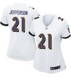 Nike Ravens #21 Tony Jefferson White Womens Stitched NFL New Elite Jersey