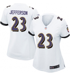 Nike Ravens #23 Tony Jefferson White Womens Stitched NFL New Elite Jersey