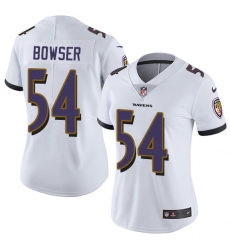 Nike Ravens #54 Tyus Bowser White Womens Stitched NFL Vapor Untouchable Limited Jersey