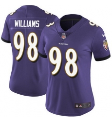Nike Ravens 98 Brandon Williams Purple Team Color Womens Stitched NFL Limited Vapor Untouchable Limited Jersey